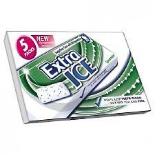 Wrigley Extra Ice Spearmint Gum 5 In Pack Total 6 Packs - 30 Pieces In Total